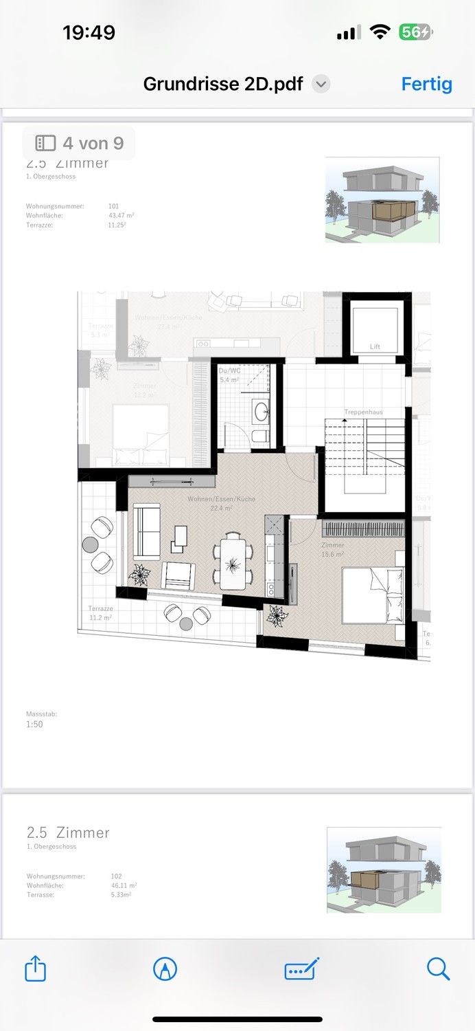 Helle 2.5-Zimmer-Neubauwohnung mit sonnigem Balkon in Wallisellen -  Bild 2