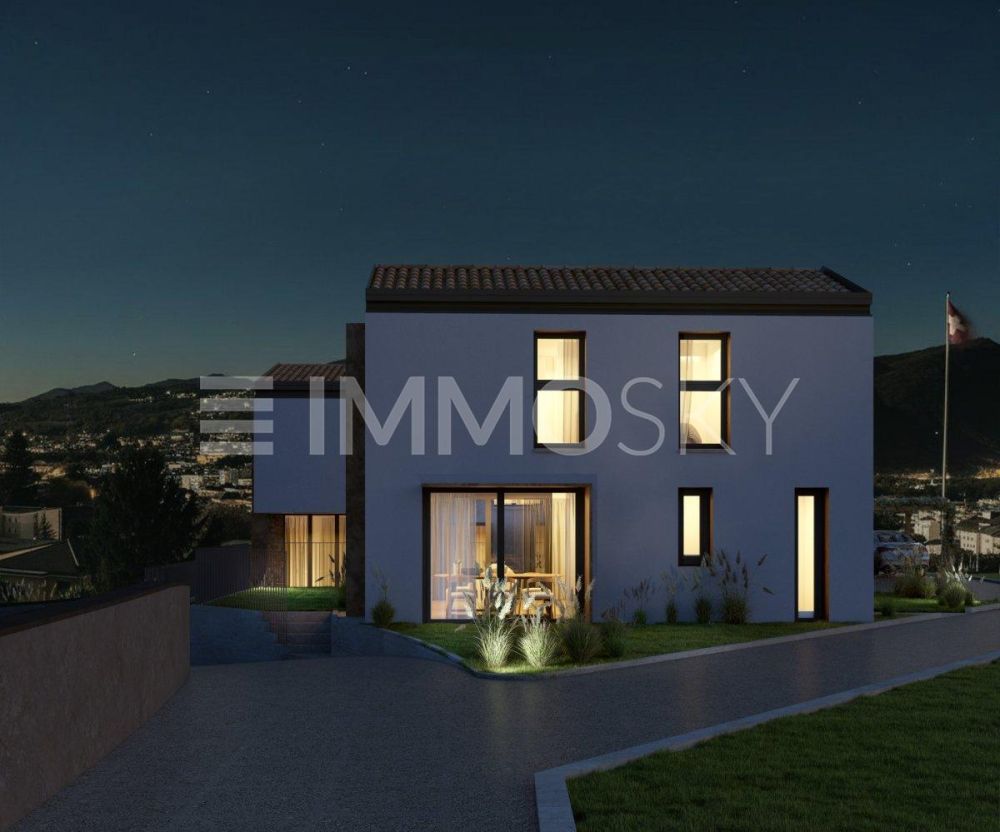 Eleganza e quiete nel cuore di Mendrisio di nuova costruzione - ESTERNI 02 NOTTE.jpg