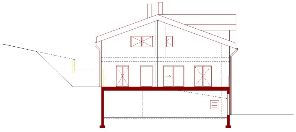 Rénovation d'une grange avec permis de construire en force - Façade Nord