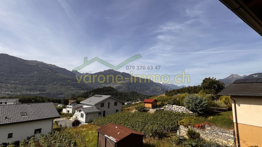 Villa de 6 pièces à Ormône/Savièse avec grand terrain constructible - Panorama Sud-ouest