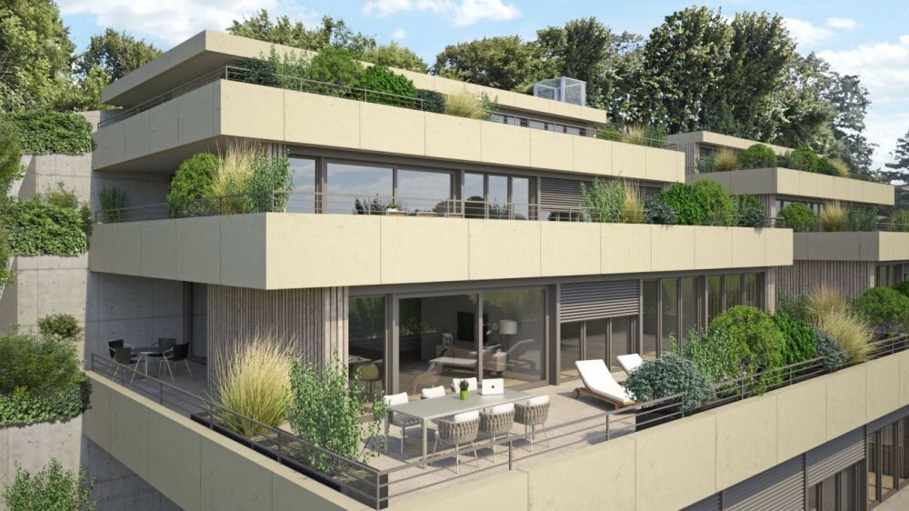 4½-Zimmer-Terrassenhaus mit Aussicht auf Alpen und Aarelandschaft - Bild 1