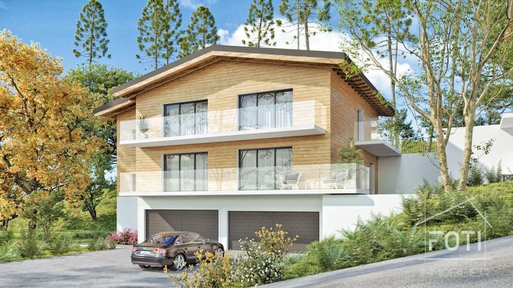 Appartement de 4,5 pièces aux combles avec sous-sol et garage double. - Façade