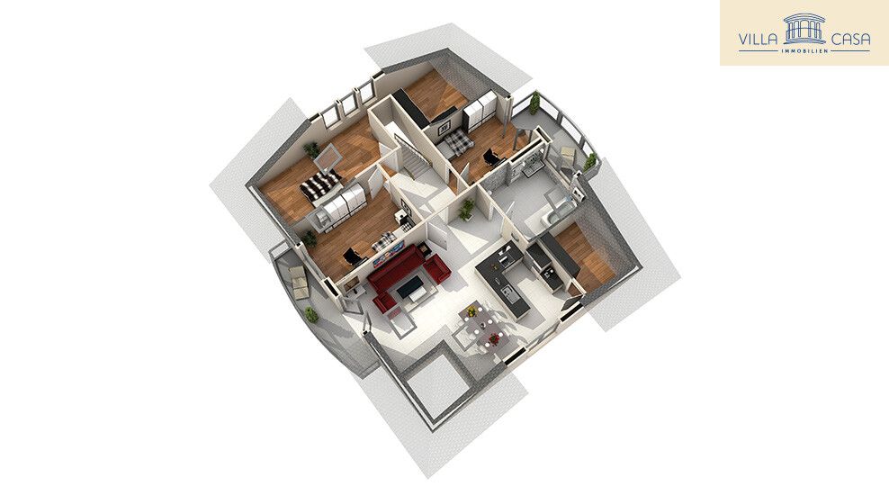 Leben wie im Urlaub  Dachwohnung mit atemberaubender Aussicht - 23023_Grundriss_DG