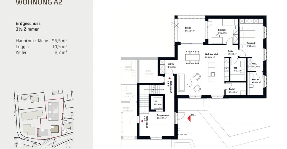 Exklusive 3.5-Zimmer-Erdgeschosswohnung im Neubau  Ihr neues Zuhause in Muri - Appartement 3.5 pièces - image - 2