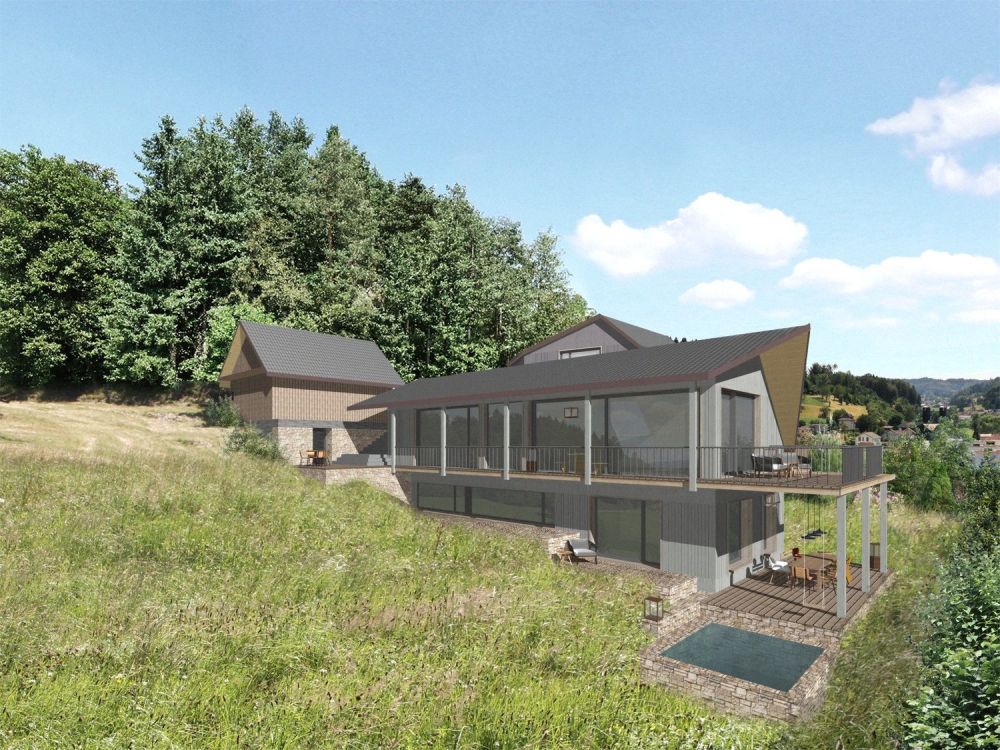 Modernes Einfamilienhaus mit Panoramablick in Uerkheim -  Bild 1