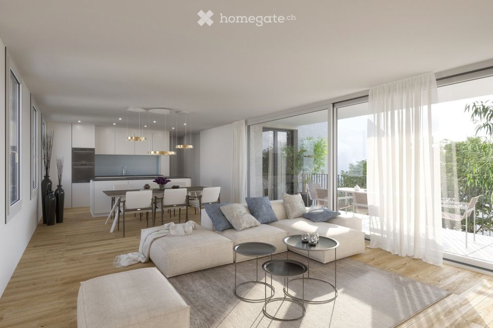 Gehobenes Wohnen in Allschwil – 5.5-Zimmer-Neubauwohnung mit Westbalkon und Einstellhalle -  Bild 1