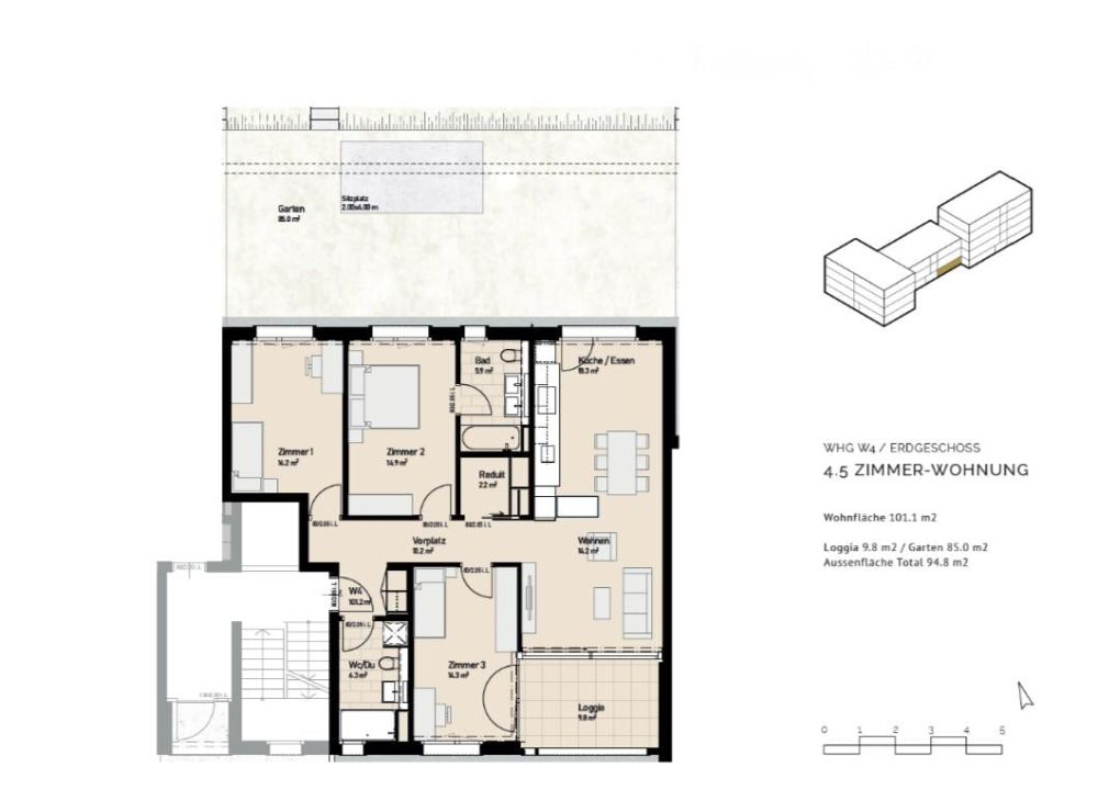 Moderne 4.5-Zimmer-Neubau-Wohnung in Sissach -  Bild 5