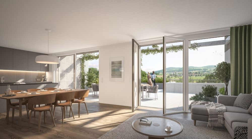 Attikawohnung mit grosser Terrasse inkl. zwei Tiefgaragenparkplätzen an ruhiger Lage. -  Bild 13