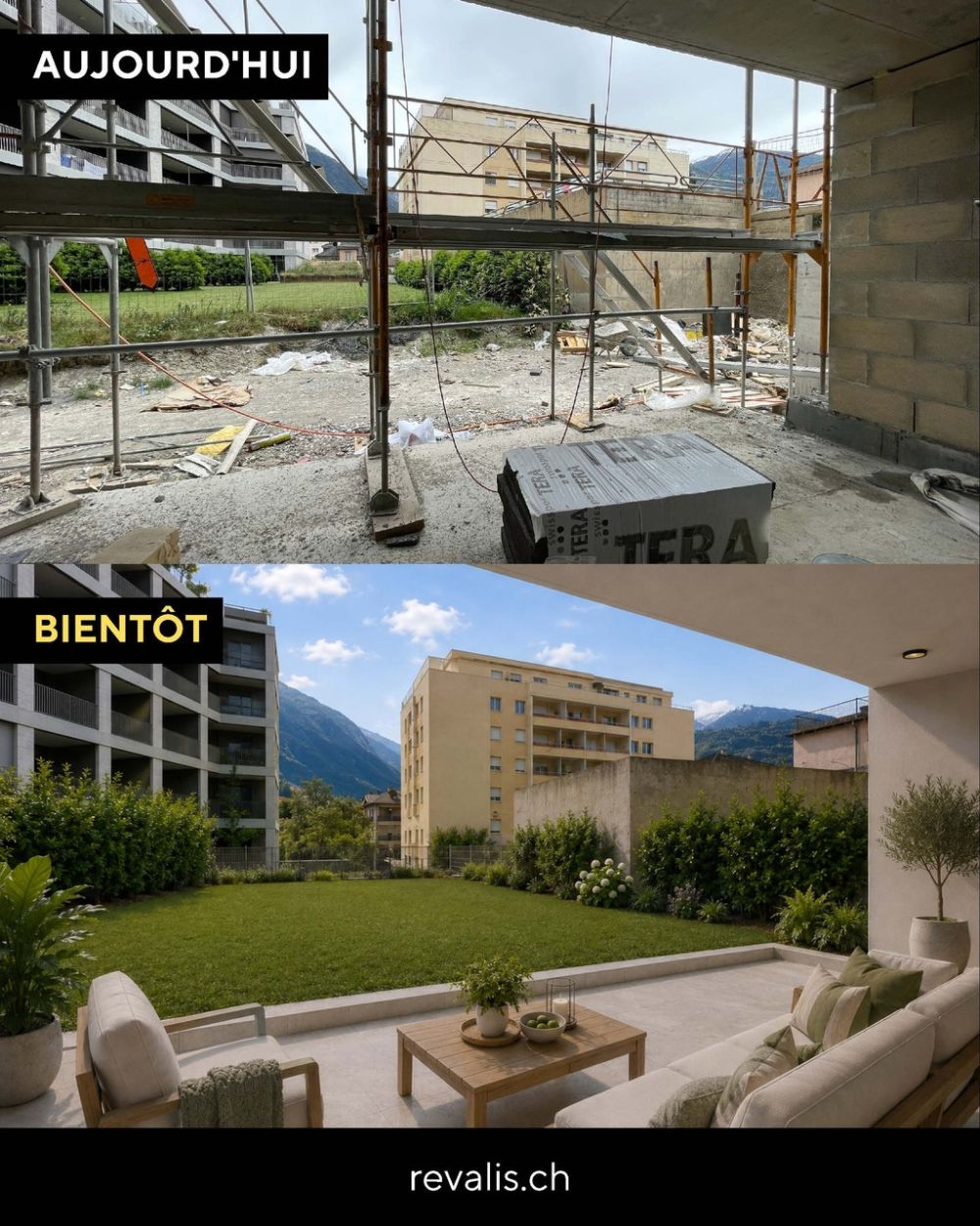 3,5 pièces duplex neuf au centre de Sierre - spacieux et urbain -  Bild 5