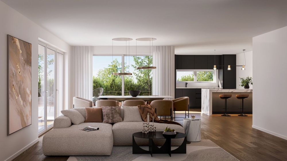 Moderne 4.5-Zimmer-Eigentumswohnung mit grossem Privatgarten -  Bild 1