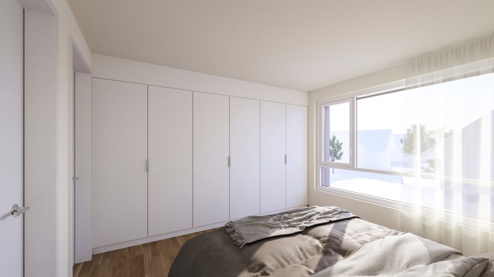 Moderne 3.5 Zimmer Neubauwohnung mit grossem Balkon - Schlafzimmer