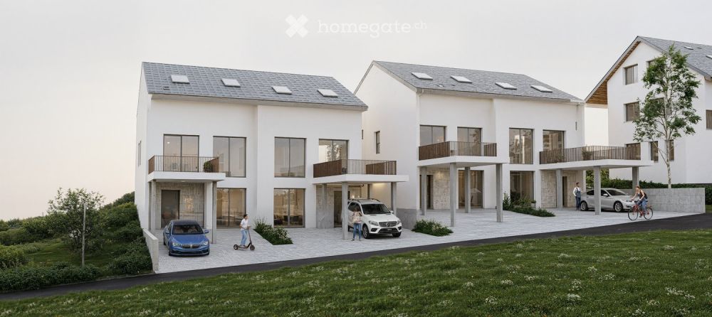 Zwei Doppeleinfamilienhäuser in Buckten – nachhaltig, modern, zukunftsweisend -  Bild 1