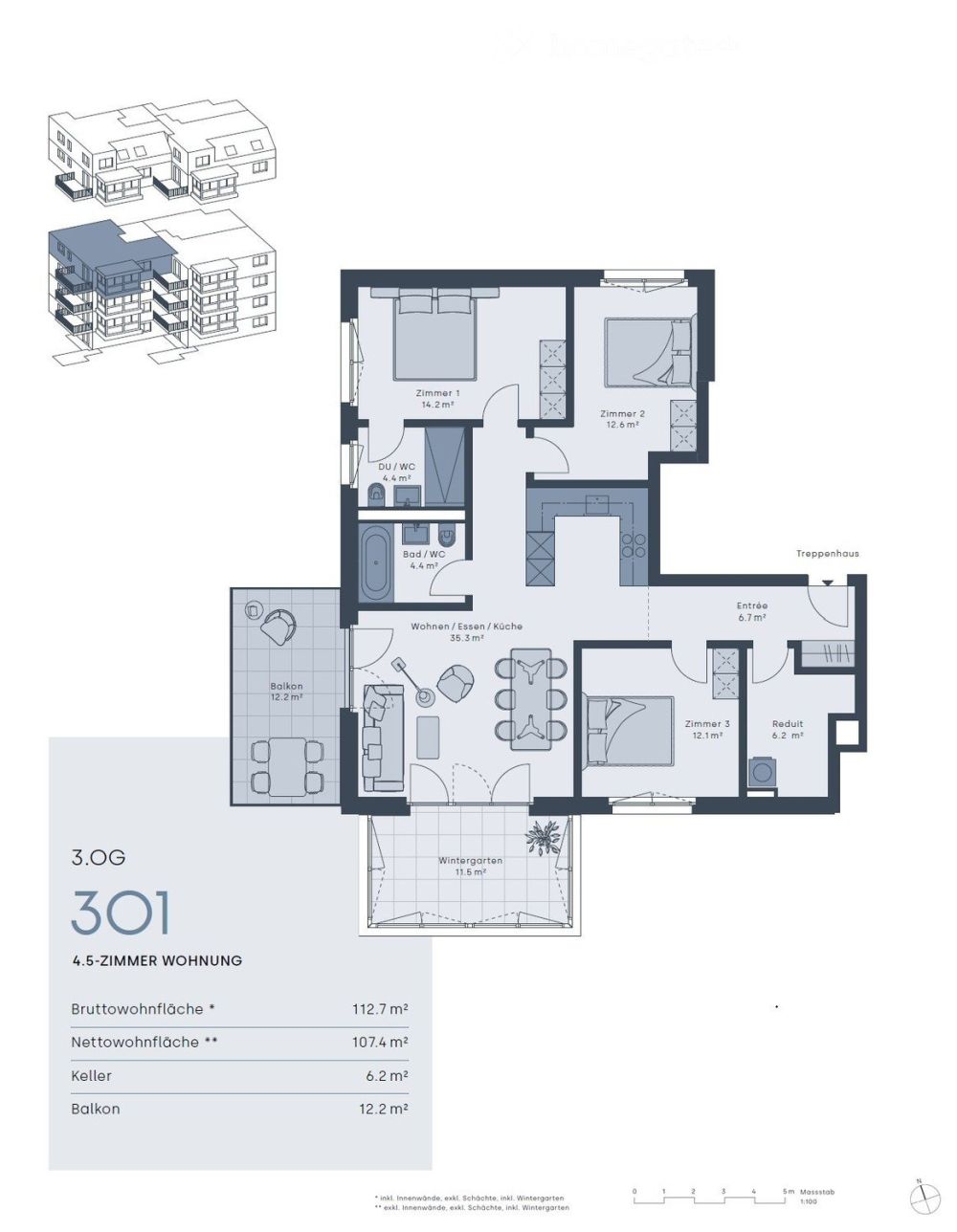 Spacious New-Build 4.5-Room Apartment with Winter Garden in Glattbrugg -  Bild 4