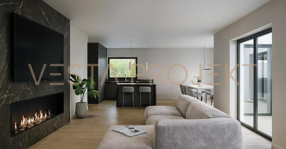 Projet de construction approuvé pour deux villas individuelles modernes avec standard Minergie et vue panoramique - Maison 5.5 pièces - image - 6