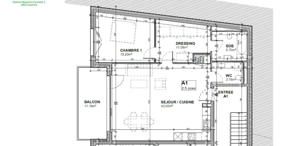 Résidence neuve à Chailly ! Appartement de 2.5 pièces avec balcon plein sud - Appartement 2.5 pièces - image - 2
