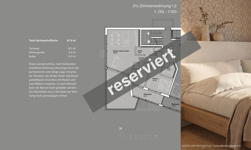 3.5 Zimmerwohnung 1.2 | Residenz Zentaur, Aarau -  Bild 5