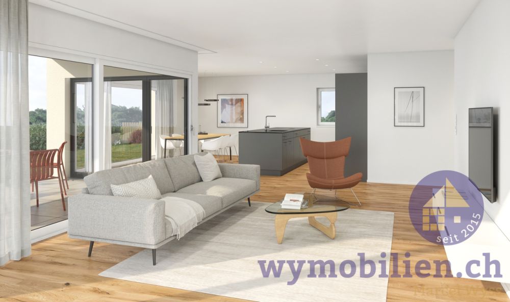 Wohntraum mit 4.5 Zimmer, Suite mit Bad, bezugsbereit 08.2026! - Lichtdurchfluteter Wohnbereich (Whg 2,4)