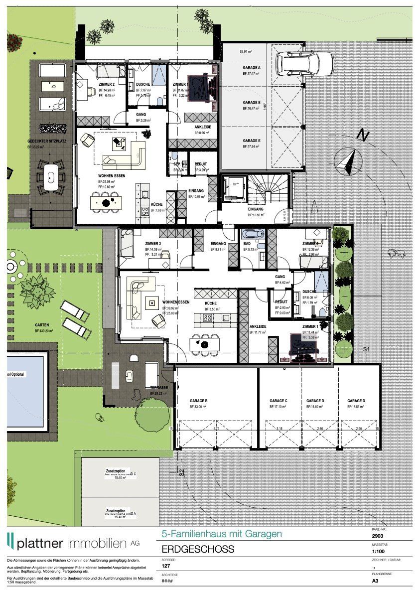 3.5 Zimmer EG-Wohnung mit 112m2 Landanteil/ 35m2 deckter Sitzplatz -  Bild 6