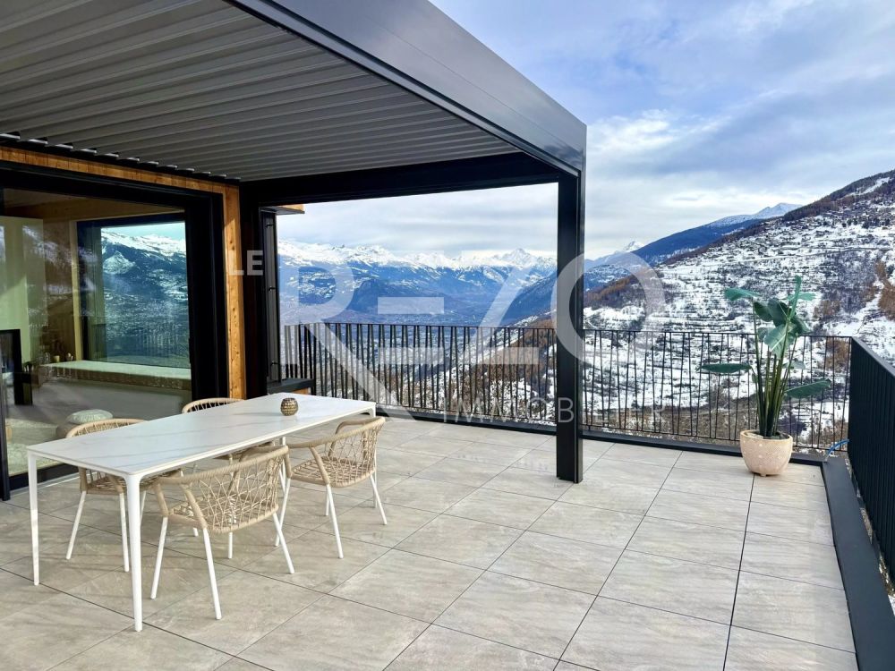 Superbe chalet d'architecte avec vue panoramique - Sornard (1997), Haute-Nendaz. - Bild 3