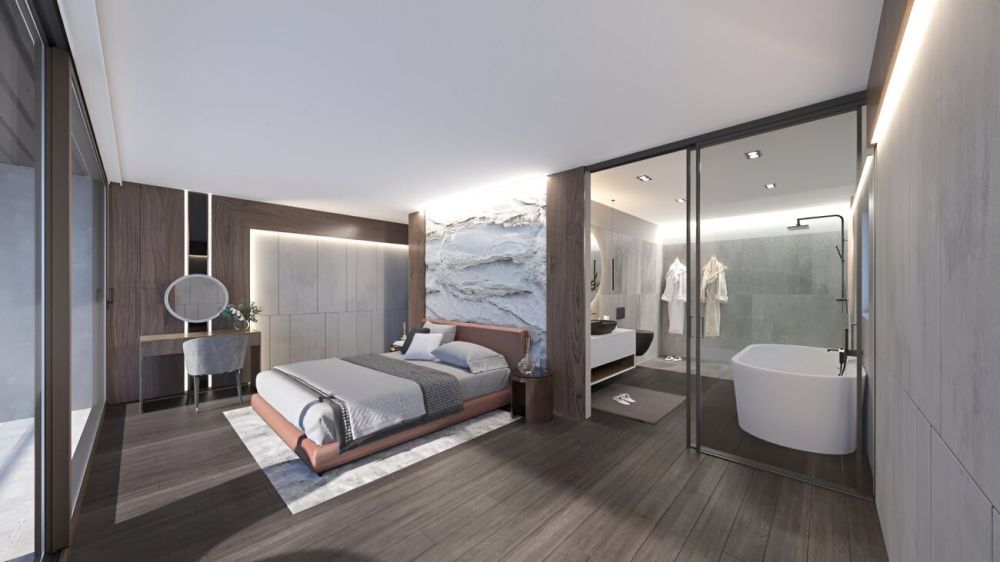 Moderno ed esclusivo attico di 4.5 locali con spettacolare vista lago, giardino e piscina privata -  Bild 4