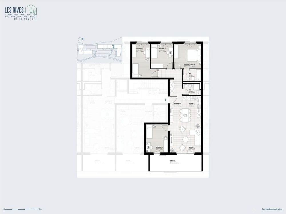 Châtel-Saint-Denis - Neuwertiges 5.5-Zimmer-Apartment mit 122 m² und Balkon -  Bild 7