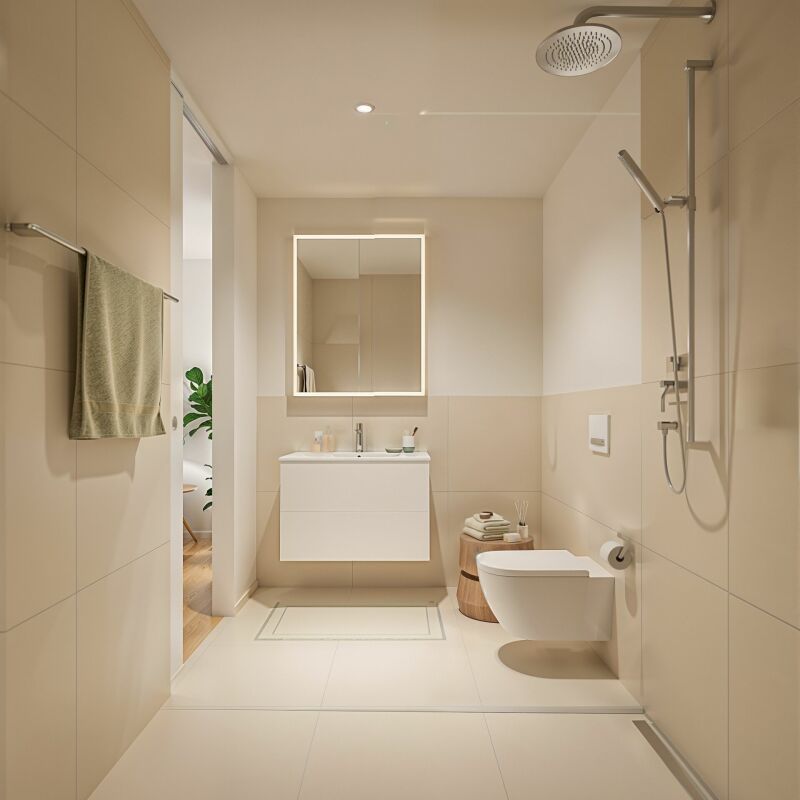 Meienberg Twins - letzte 3.5-Zimmer Gartenwohnung - Badezimmer