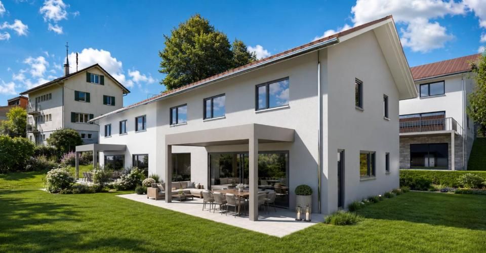 Portes ouvertes 10.10.26 ! Superbe villa neuve de 6.5 pièces avec jardin et terrasse - Maison jumelée 6.5 pièces - image - 2