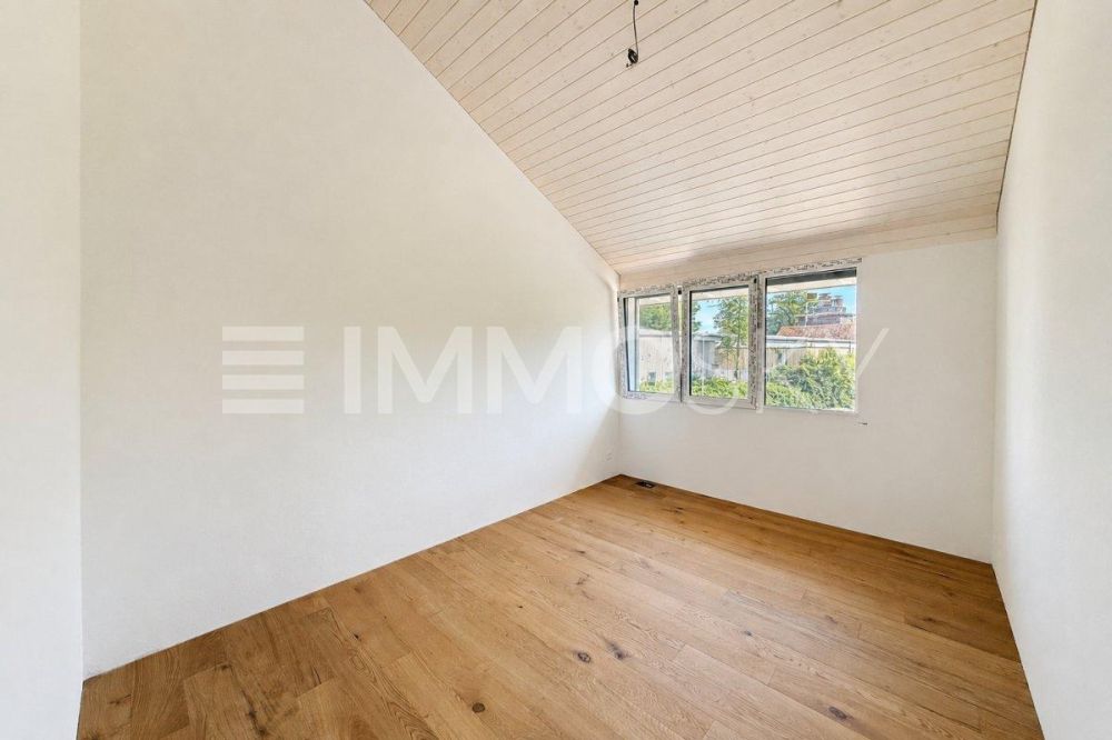 Villa A  Neuve, familiale et Minergie - Grande chambre avec belle hauteur sous plafond
