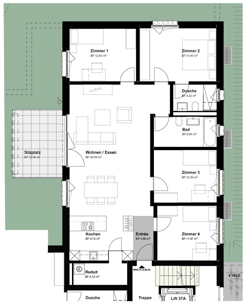 Grosszügige 5.5-Zimmer-Neubauwohnung mit Balkon oder Garten -  Bild 6