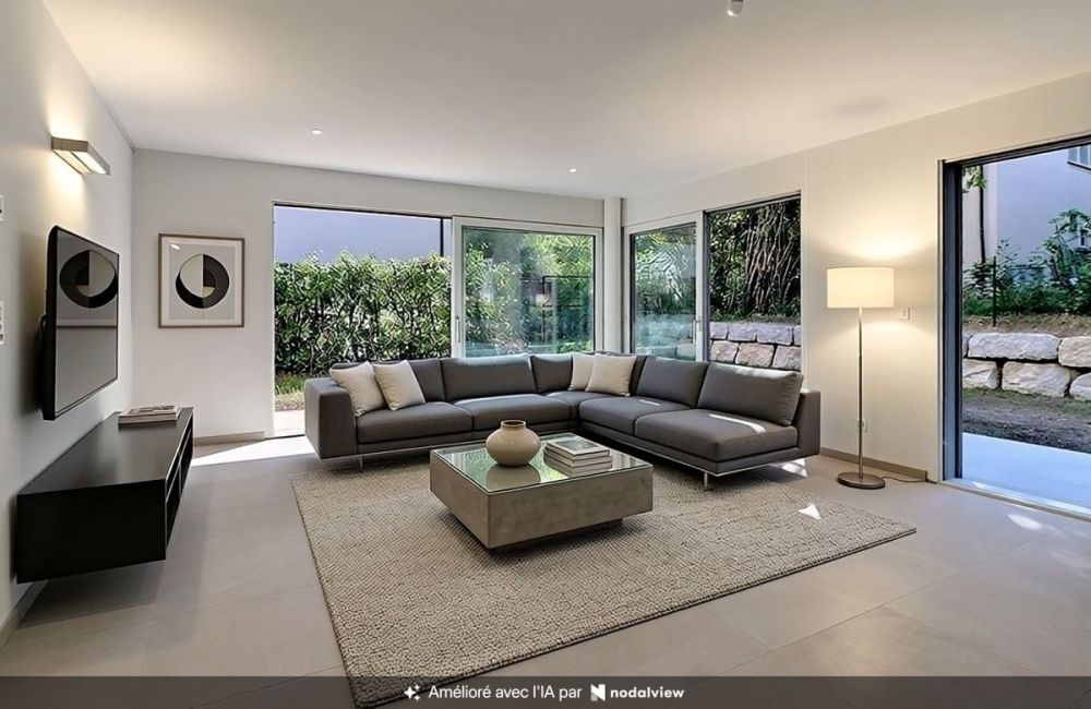 Rare à saisir! Magnifique appartement neuf en rez-jardin, 3 chambres, très proche du centre, quartier sans aucune nuisance! - Espace séjour
