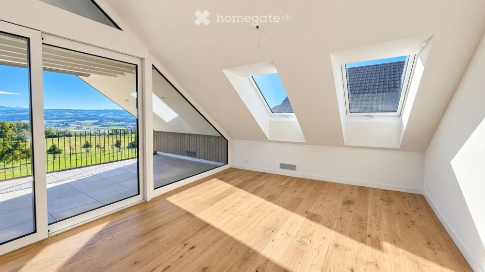 Exclusive 3.5-Zimmer-Dachgeschosswohnung – Neubau mit unverbaubarer Alpensicht & beheiztem Pool -  Bild 2