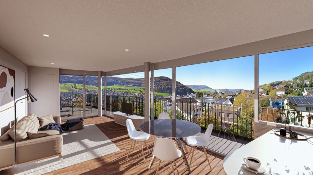 Baubewilligt und kurz vor Realisierung: Moderne Dachwohnung mit Lift, grossem Balkon und Carport -  Bild 2