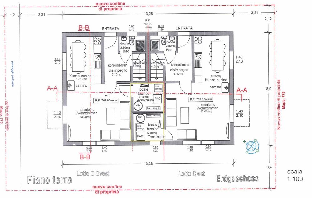 NUOVA COSTRUZIONE A FAIDO  CASA BIFAMILIARE 4,5 LOCALI CON GIARDINO E VISTA MONTAGNA - Image 3