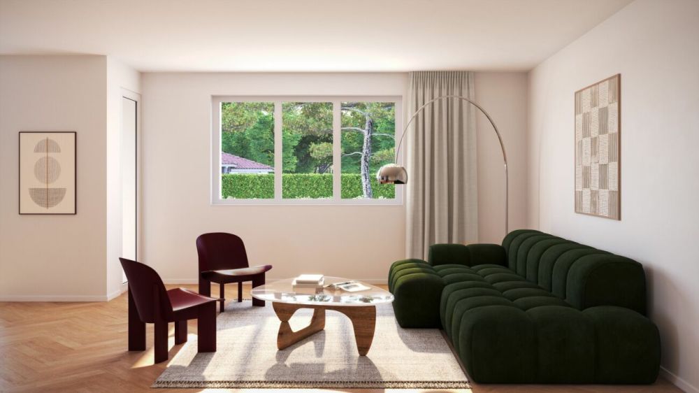 2.5 Zimmer mit eigenem Grün - im Kreis 3 - Projekt Herbie - Wohnbereich