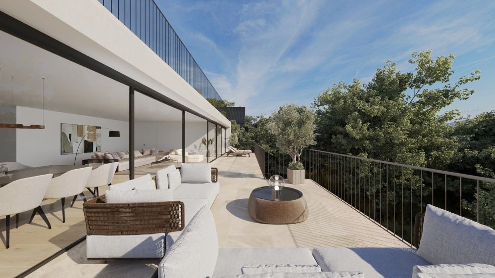 Modern, exklusiv, einzigartig - Neubauwohnung mit hochwertigem Ausbau - Visualisierung Terrasse