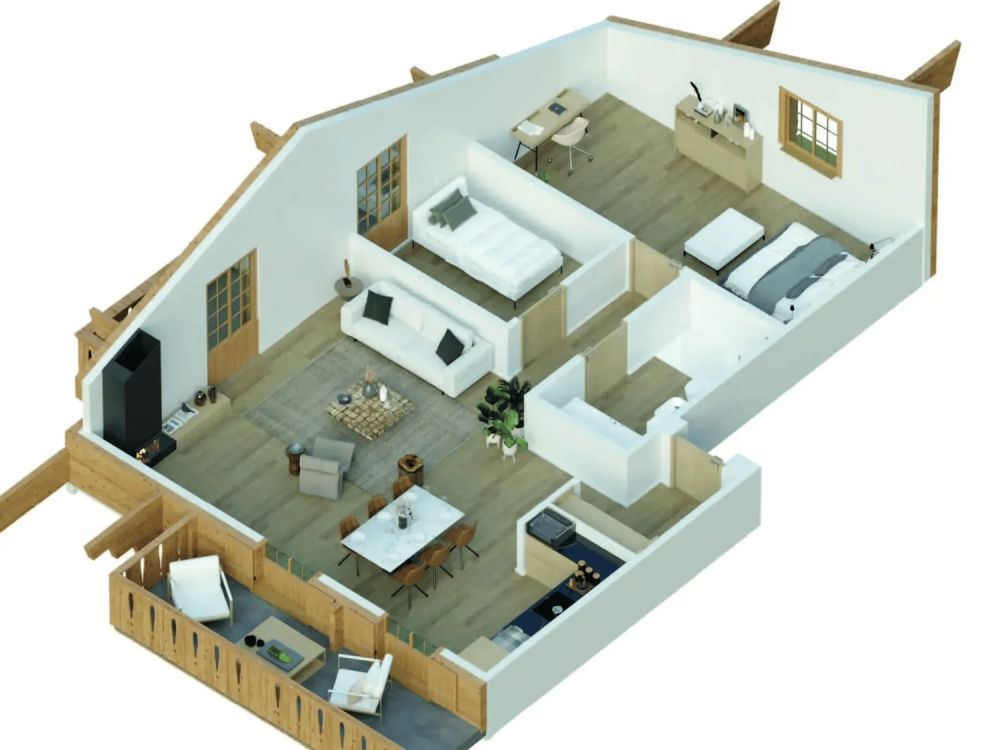 Schönes 4.5-Zimmer-Apartment im "Chalet Spitzhorn" in Gsteig -  Bild 2