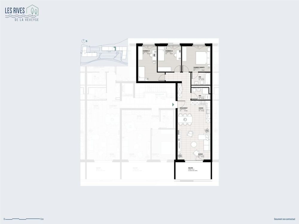 Attique traversant lumineux avec balcon plein sud - Bild 13