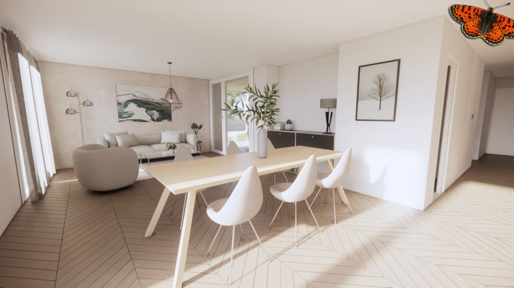 Appartement neuf de 3,5 pièces au RDC à St-Aubin (FR) -  Bild 1