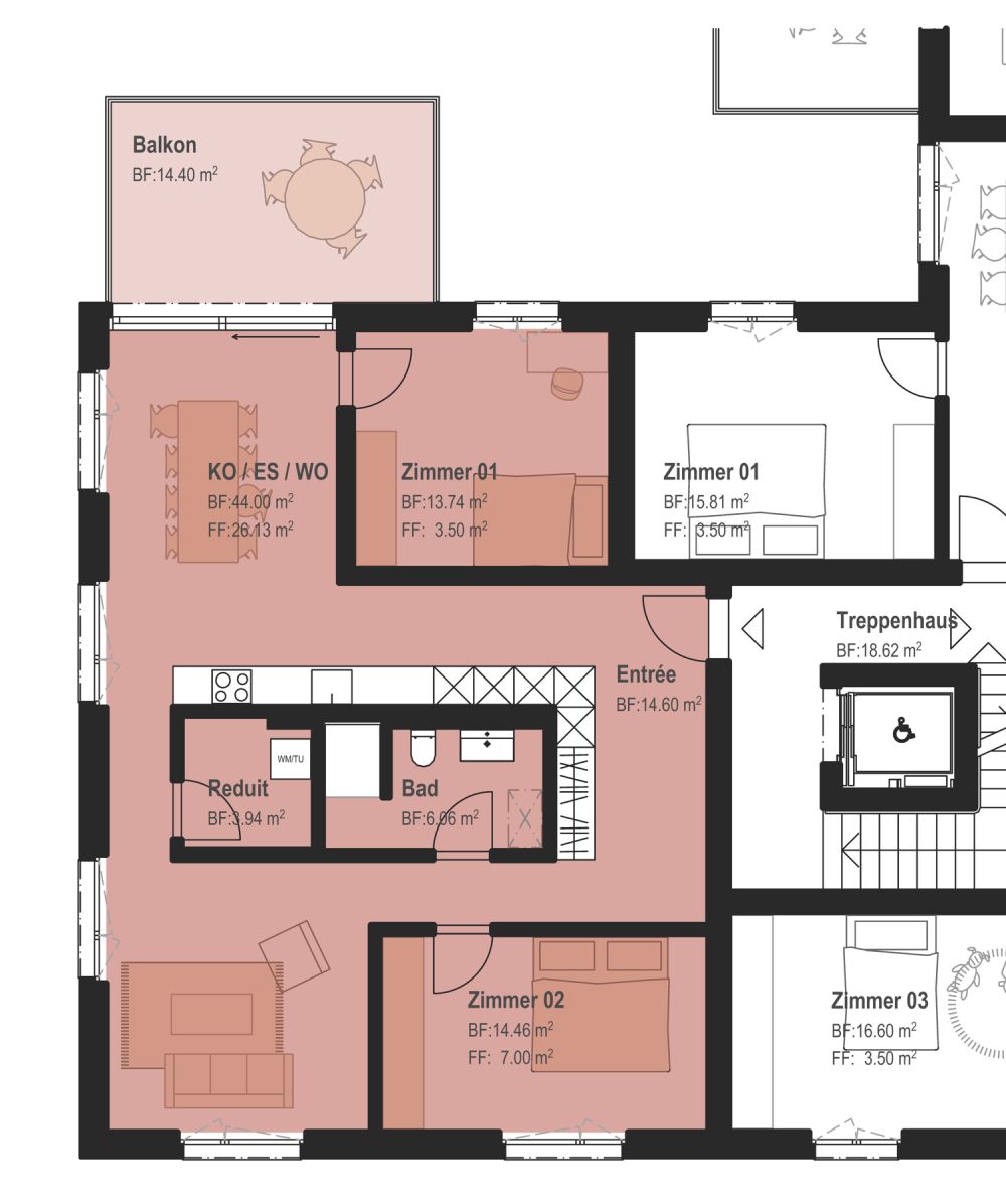 Neubau 3.5-Zimmer-Wohnung mit Balkon und schöner Aussicht in Bilten -  Bild 5