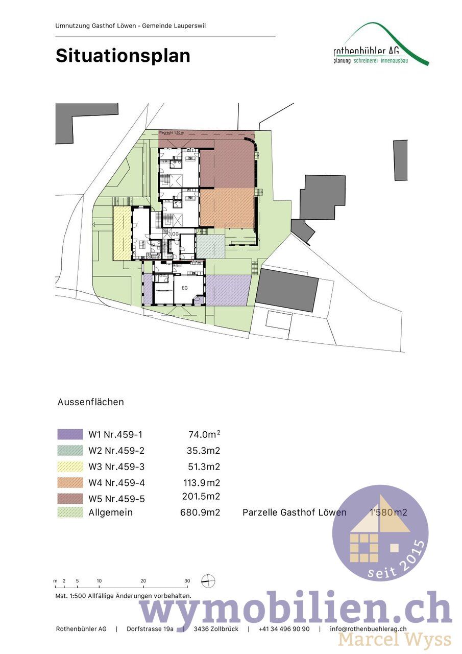 Löwen-Loft mit 3.5 Zimmer, 135m2 Wohnfläche! (W6) - Situationsplan