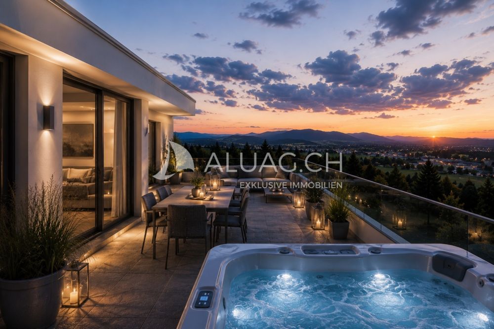 NEUBAUPROJEKT PANORAMA ATTIKA - Unvergessliche Abende auf einer Terrasse, die ganz Ihrem Wohlbefinden gewidmet ist.