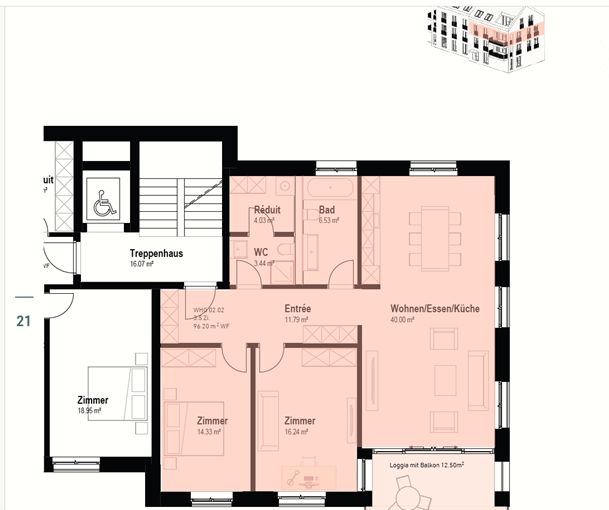 3.5 Zimmer Wohnung in Niederurnen -  Bild 5