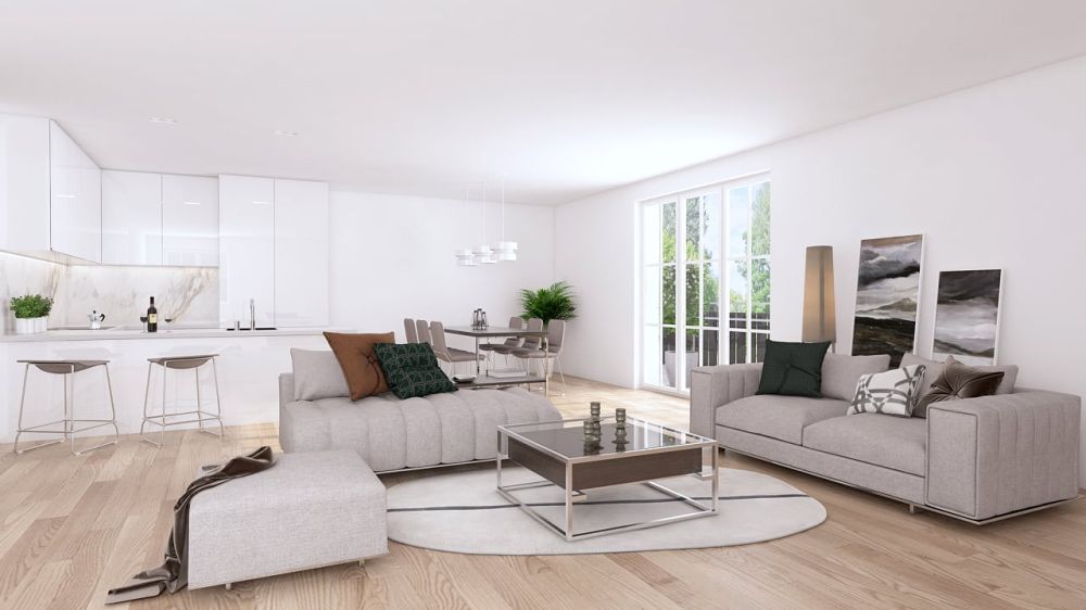 3.5 Zimmerwohnungim EG mit 82m2, Balkon 14 m2 Sitzplatz 12 m2, Richtung Süden -  Bild 2
