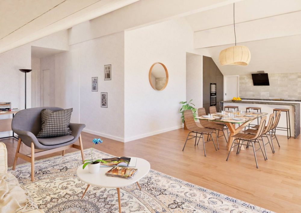 Superbe appartement mansardé neuf de 4 dans les combles avec balcon et vue dégagée - Bild 3