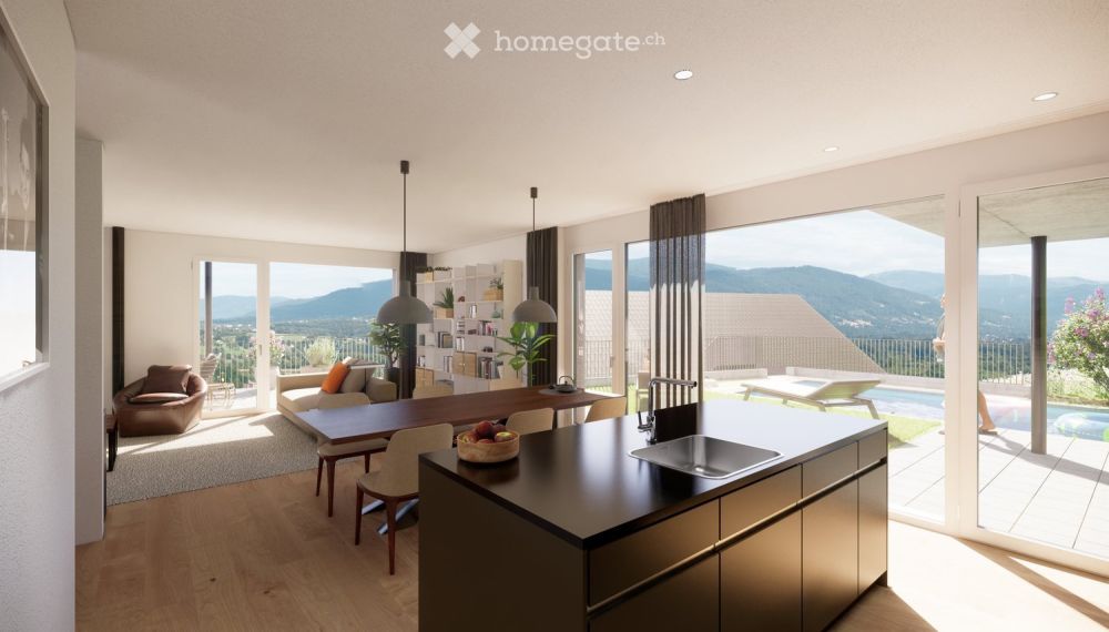 Grosszügige  Einfamilienhäuser mit Liftanlage am Südhang im steuergünstigen Auenstein - Bild 9