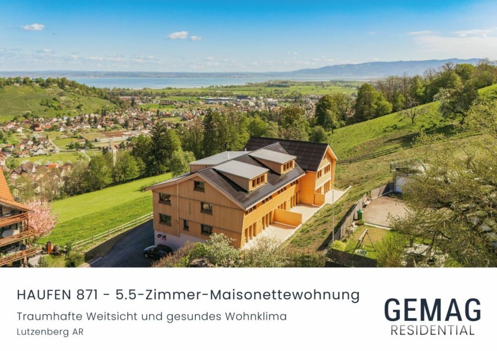 HAUFEN 871 - 5.5-Zimmer Maisonette-Wohnung mit traumhafter Seesicht -  Bild 1