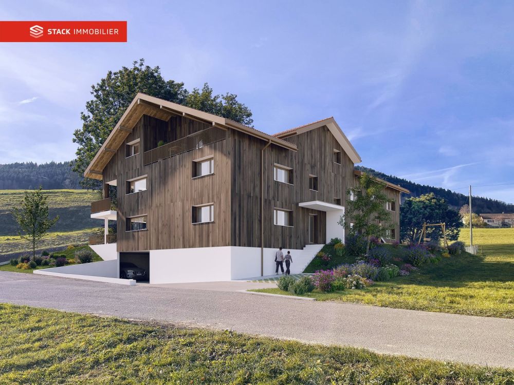 Neue 3.5-Zimmer-Wohnung mit großem Balkon – Freie Sicht im Herzen von Gibloux -  Bild 1