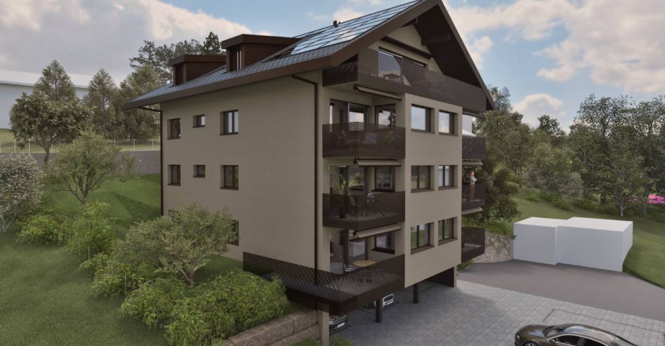 Magnifique appartement neuf de 4½ au rez supérieur avec 2 balcons, jardin privatif et vue dégagée - Appartement 4.5 pièces - image - 1