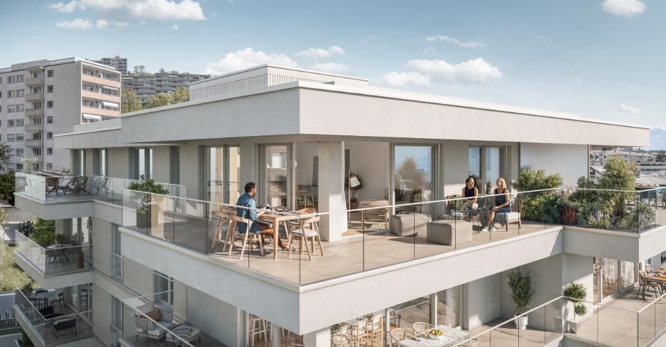 AUX PORTES DE LAUSANNE — ATTIQUE NEUF - 5,5 pièces · Vue panoramique - Attique 5.5 pièces - image - 2