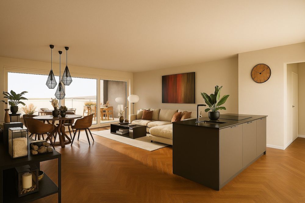 Neubau-Eigentumswohnung, 3.5 Zimmer mit Sitzplatz und Grünfläche in Gommiswald -  Bild 7